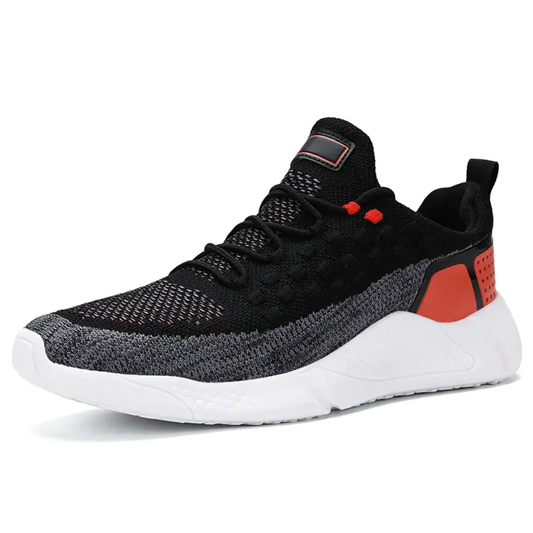 Fashion Footwear OEM ODM Service Outdoor Fly Knit Breathable Sneaker Men Low Price Sport Shoes